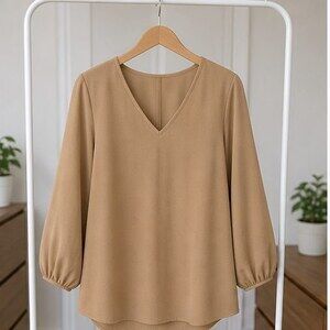 Charcoal V Neck Top